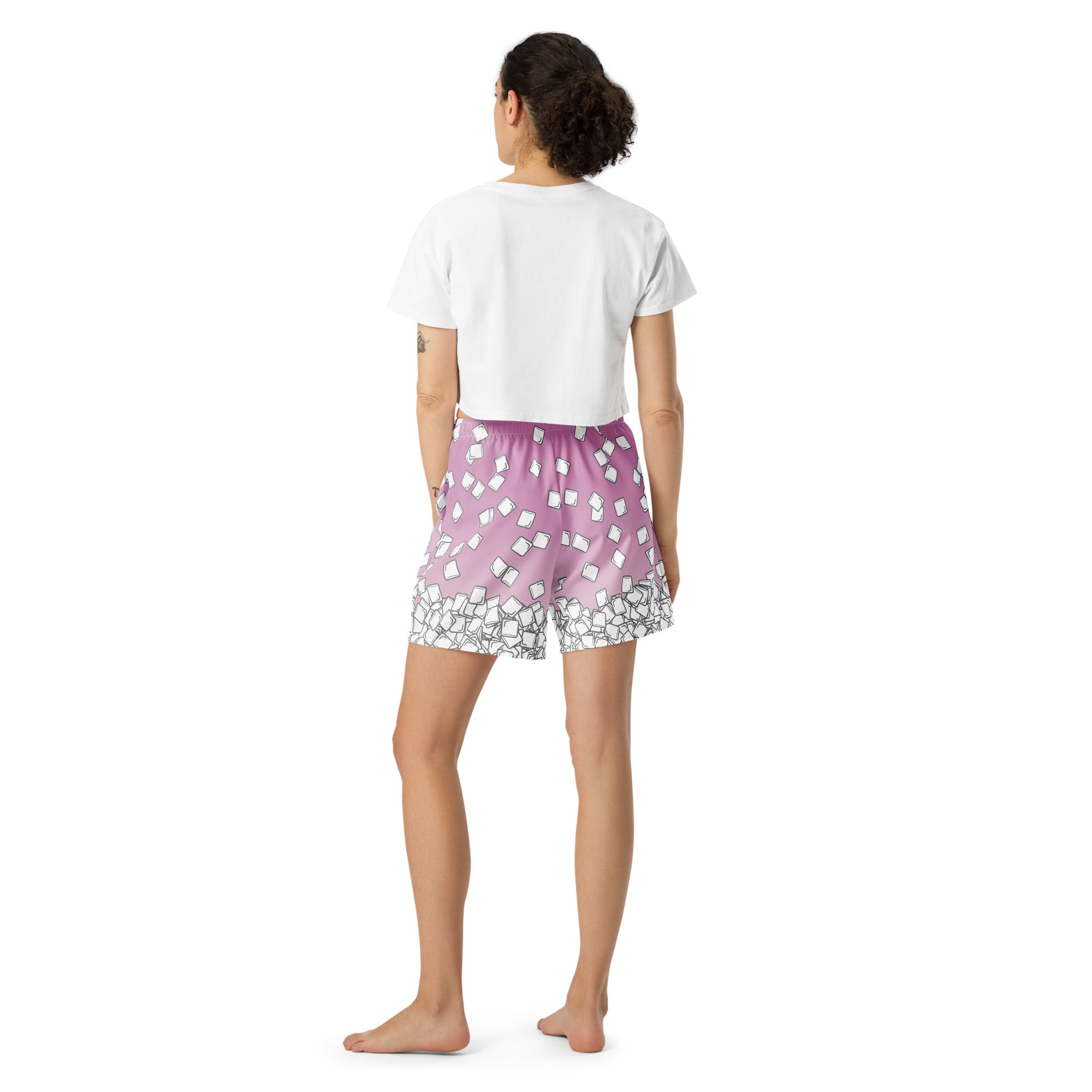 Marshmallow Rain Athletic Long Shorts - Unisex