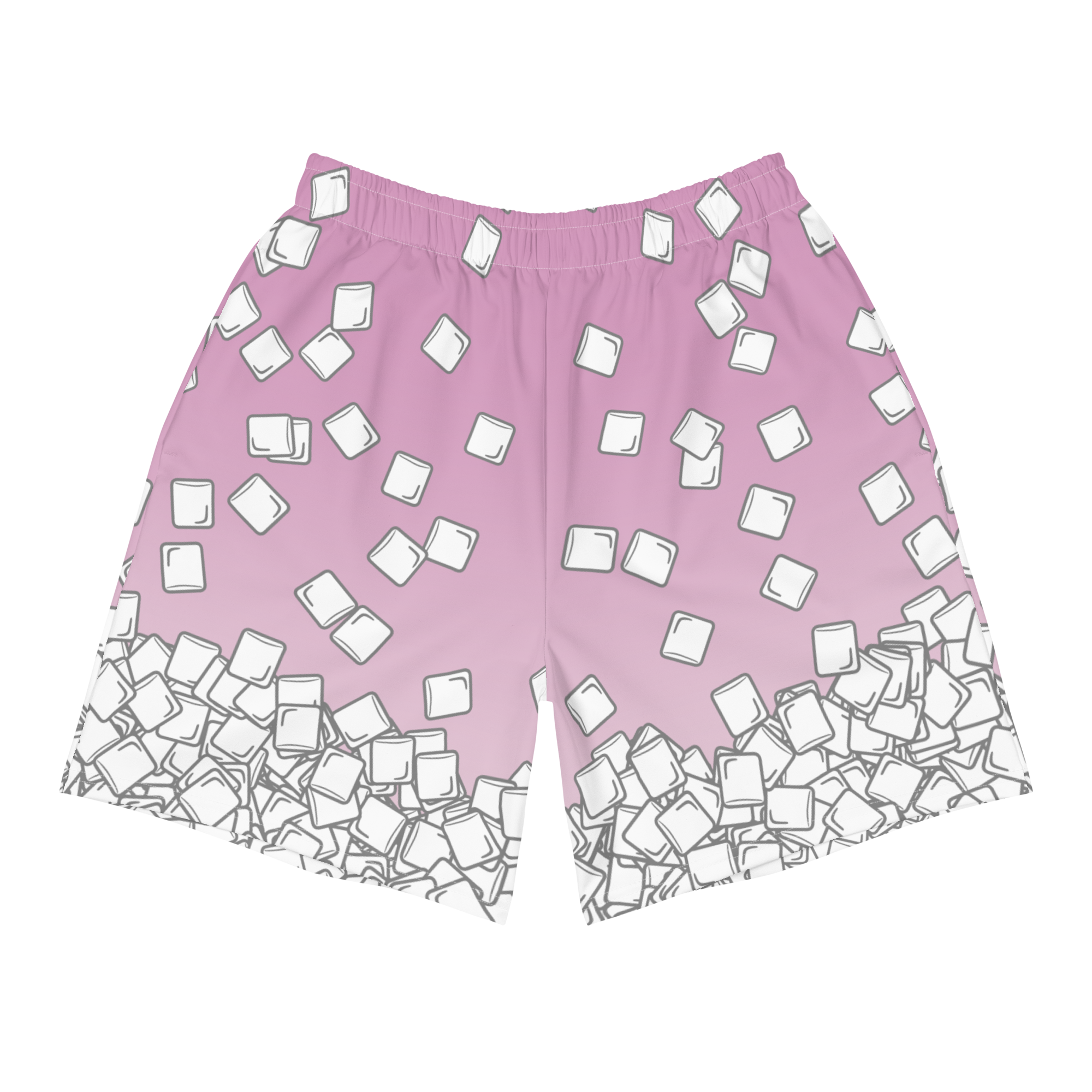 Marshmallow Rain Athletic Long Shorts - Unisex