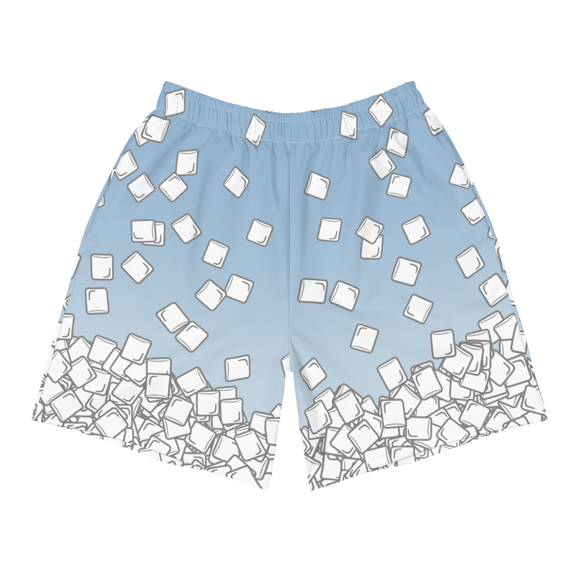 Marshmallow Rain Athletic Long Shorts - Unisex