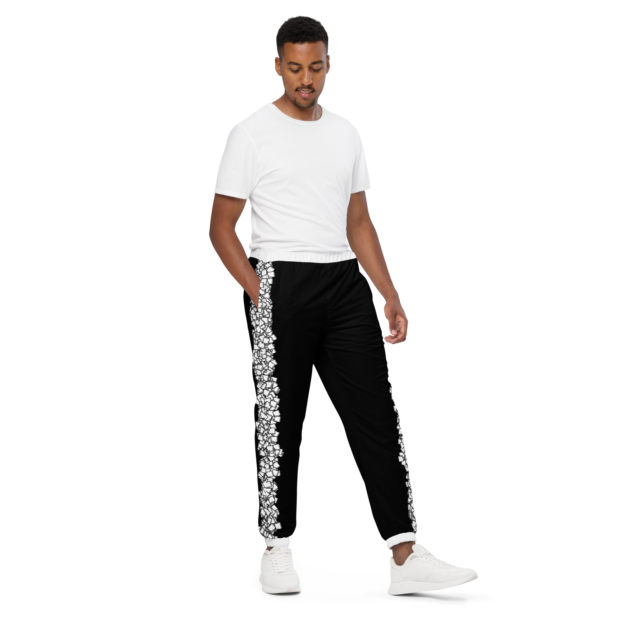 Marshmallow Stripe Track Pants - Unisex
