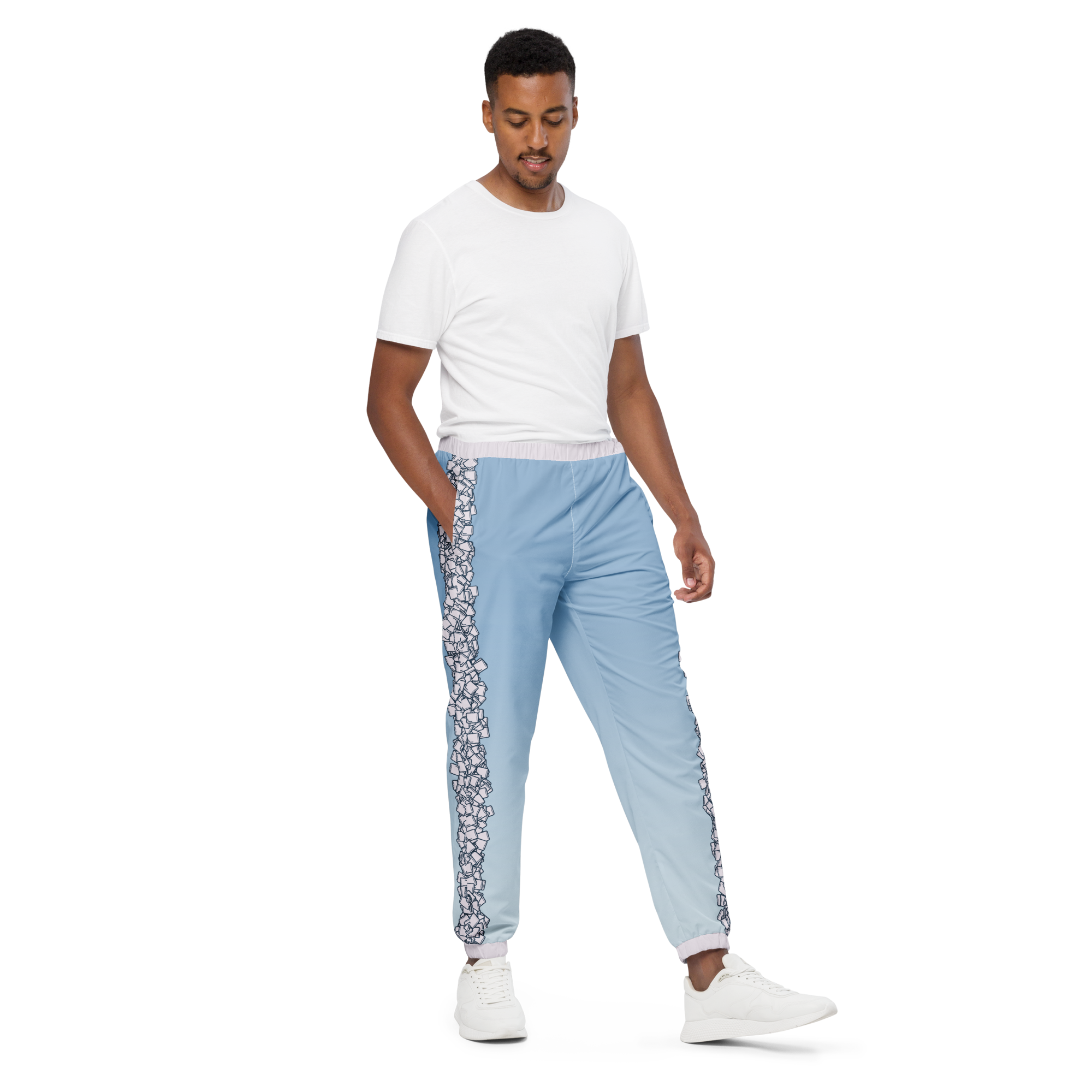 Marshmallow Stripe Track Pants - Unisex