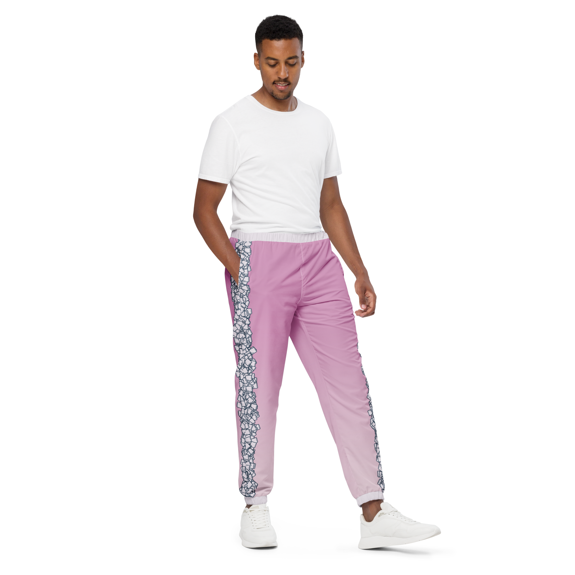 Marshmallow Stripe Track Pants - Unisex