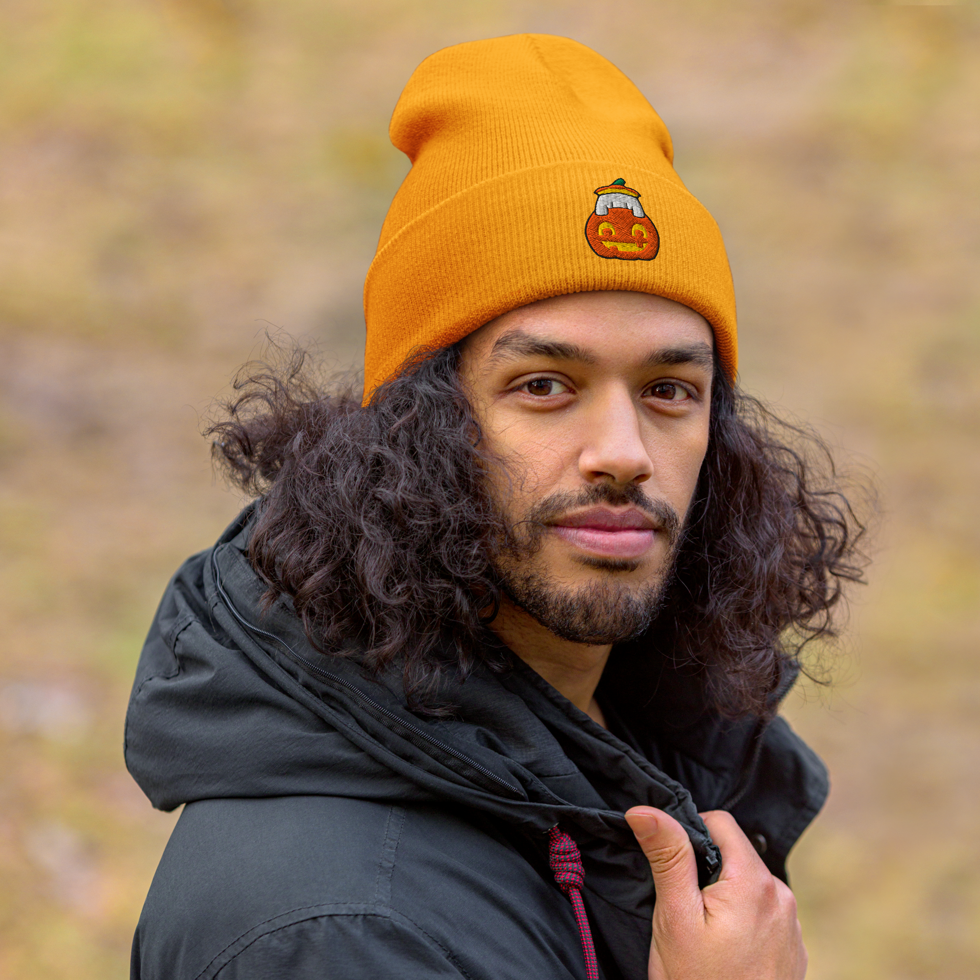 Pumpkin Pengmellow Embroidered Beanie