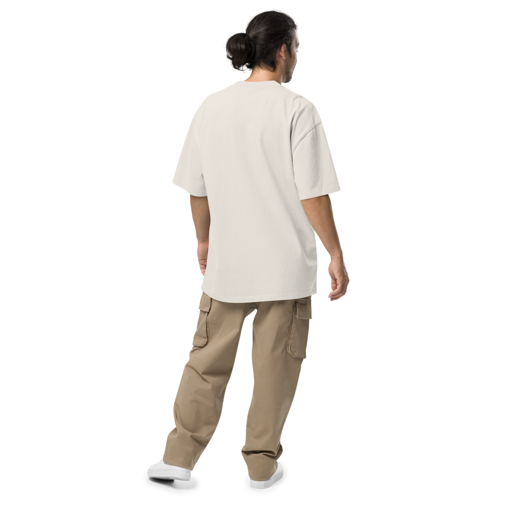 Pengmellow Wave Printed Oversized Faded T-shirt - Unisex