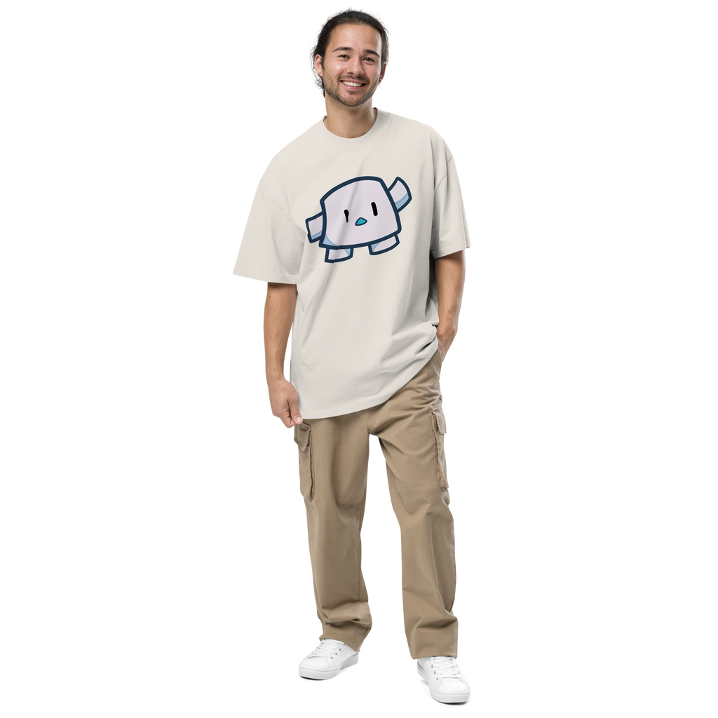 Pengmellow Wave Printed Oversized Faded T-shirt - Unisex