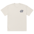 Pengmellow Wave Embroidered Oversized Faded T-Shirt - Unisex