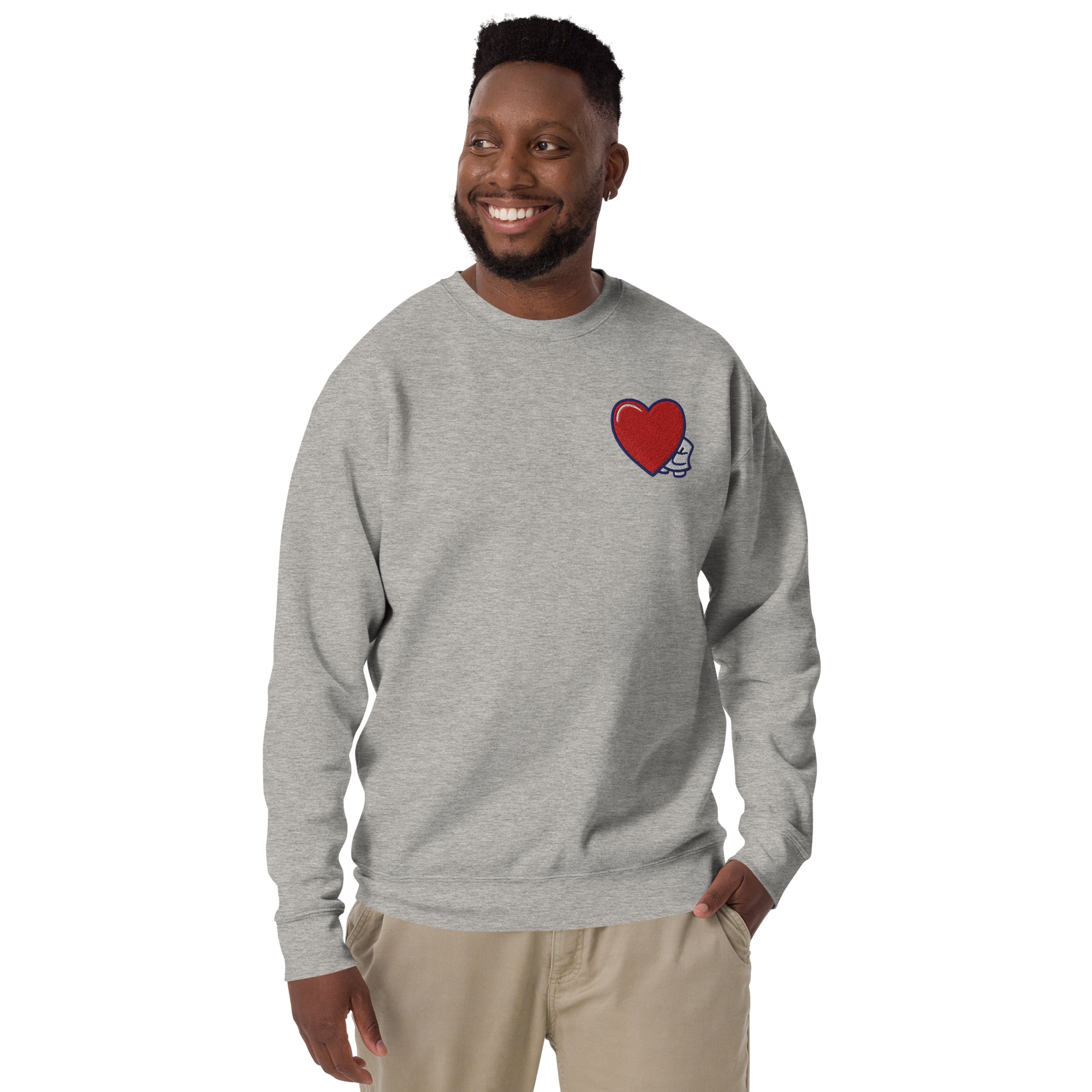Pengmellow's Big Heart Embroidered Sweatshirt - Unisex