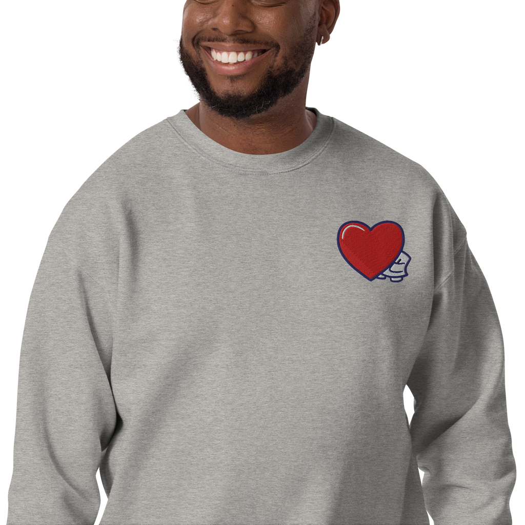 Pengmellow's Big Heart Embroidered Sweatshirt - Unisex