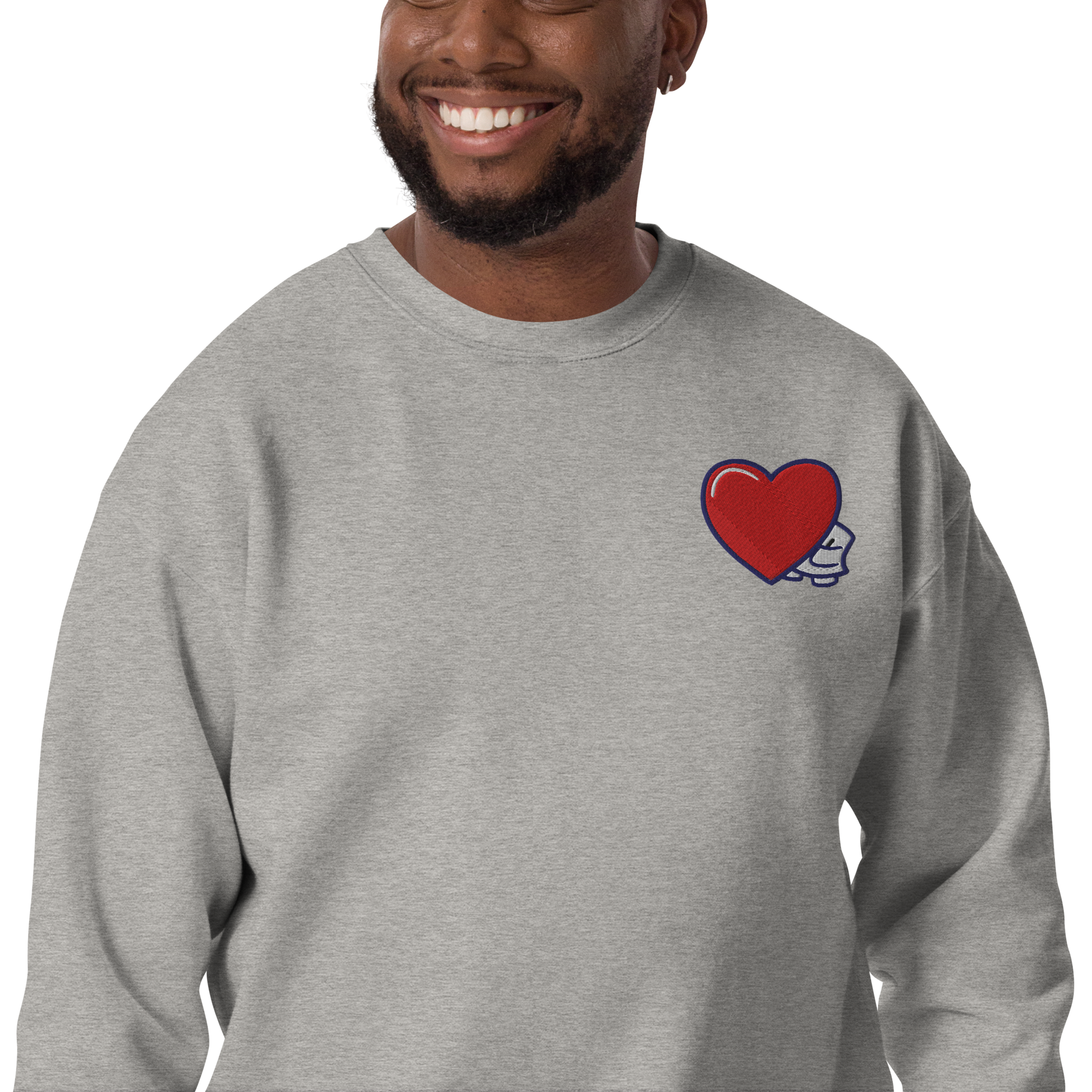 Pengmellow's Big Heart Embroidered Sweatshirt - Unisex